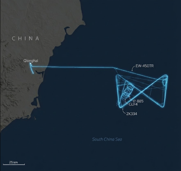 During Drone Operations On 5th and 6th August, The Aircraft Altered Between Four Identities: ZK334, GLF4, P-885, and EW-450TR