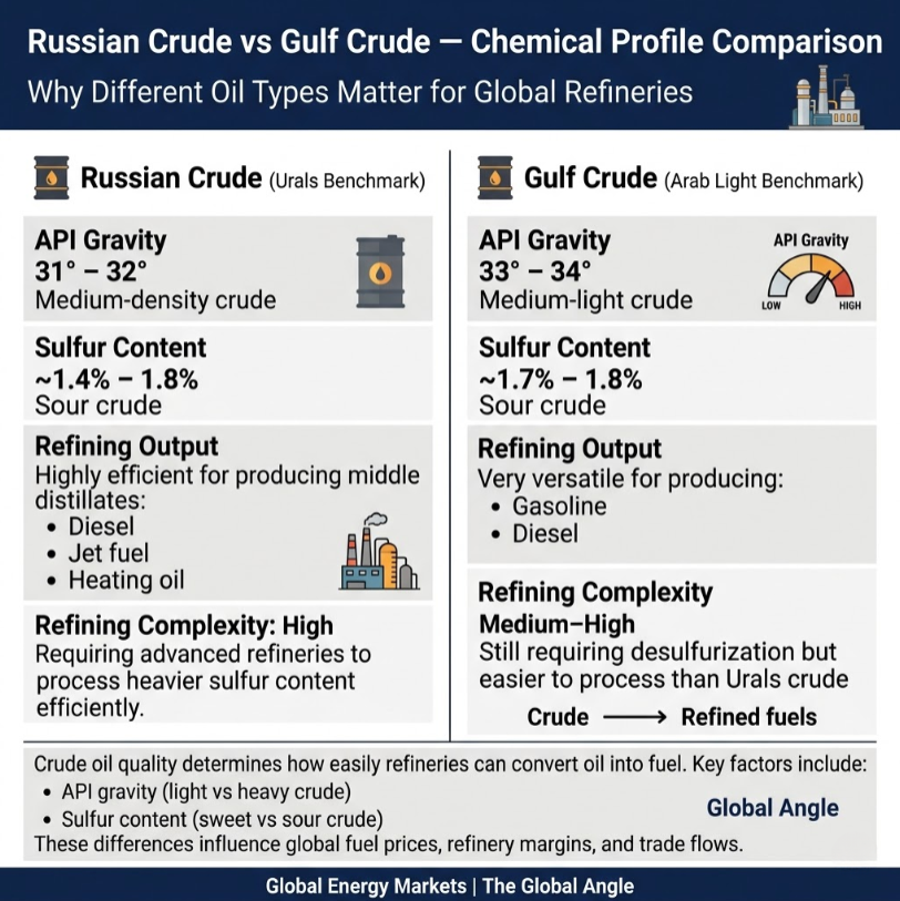 Russian vs Gulf Crude Oil Chemical Profile Comparison 