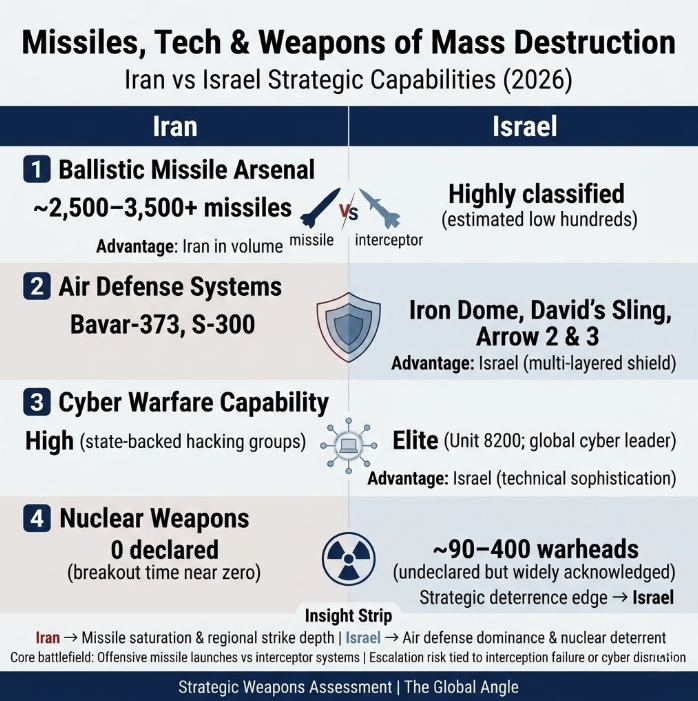 Iran vs Israel military power comparison 2026 Missile